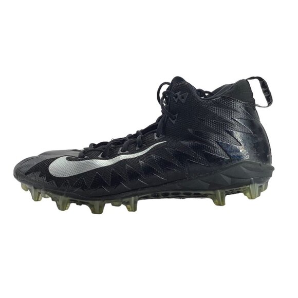 Nike Alpha Menace Pro Mid Football Cleats Shoes Men 12 Black Silver Athletic - Picture 4 of 6